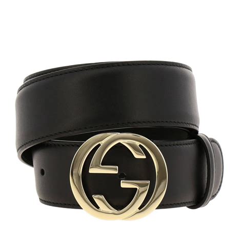 cintura nera gucci donna con fibia 85|Cinture GUCCI da Donna .